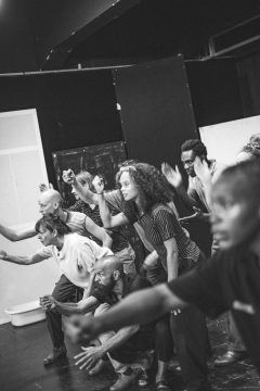 Schwarzweißes Foto in einer Probensequenz