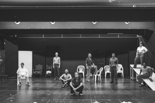 Schwarzweißes Foto in einer Probensequenz