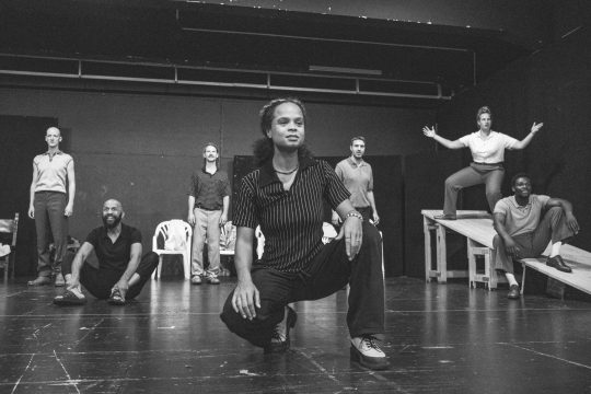 Schwarzweißes Foto in einer Probensequenz