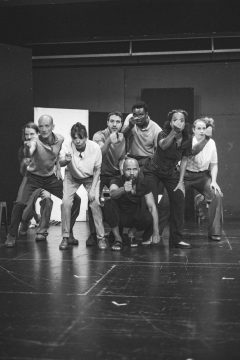 Schwarzweißes Foto in einer Probensequenz