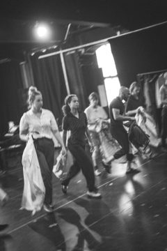 Schwarzweißes Foto in einer Probensequenz