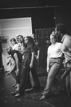 Schwarzweißes Foto in einer Probensequenz