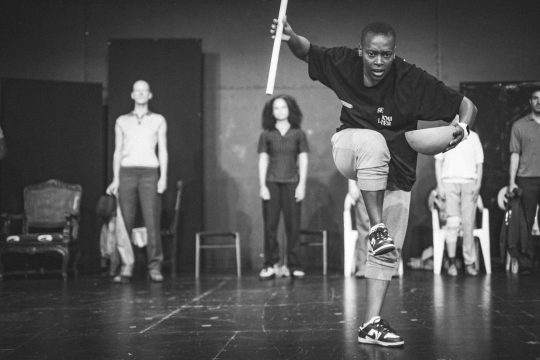 Schwarzweißes Foto in einer Probensequenz