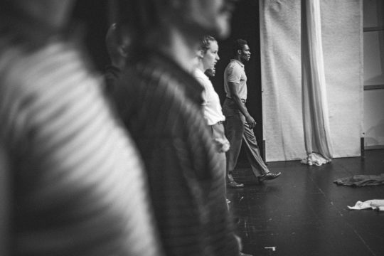 Schwarzweißes Foto in einer Probensequenz